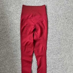 red Lulu leggings